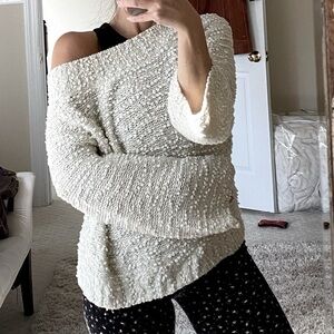Billabong Off The Shoulder Nubby Sweater